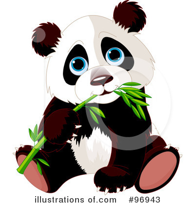 Royalty-Free (RF) Panda Clipart Illustration by Pushkin - Stock Sample #96943
