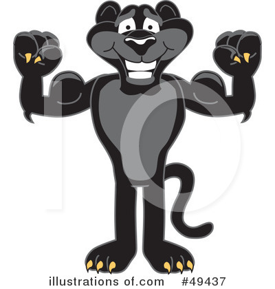 Panther School Mascot Clipart #49437 by Mascot Junction