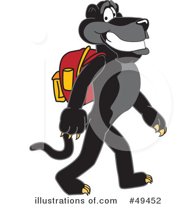 Panther Character Clipart #49452 by Mascot Junction
