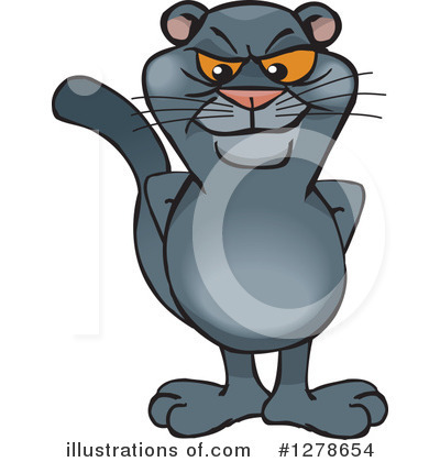 Royalty-Free (RF) Panther Clipart Illustration by Dennis Holmes Designs - Stock Sample #1278654