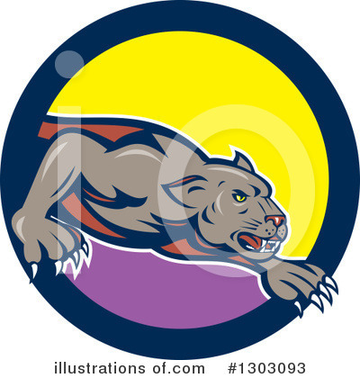 Royalty-Free (RF) Panther Clipart Illustration by patrimonio - Stock Sample #1303093
