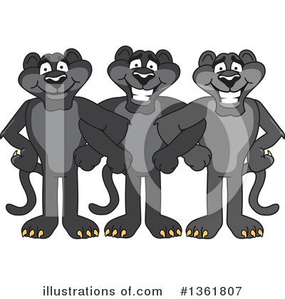 Royalty-Free (RF) Panther School Mascot Clipart Illustration by Mascot Junction - Stock Sample #1361807