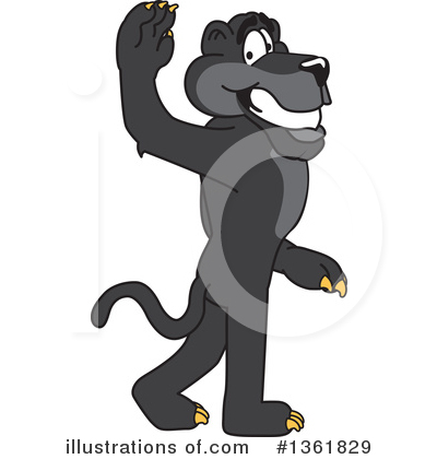 Panther Character Clipart #1361829 by Mascot Junction