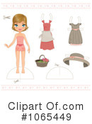 Paper Doll Clipart #1065449 by Melisende Vector