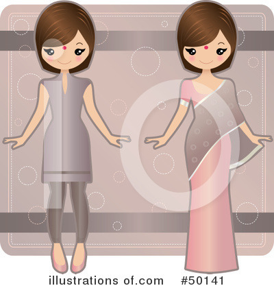 Paper Doll Clipart #50141 by Melisende Vector