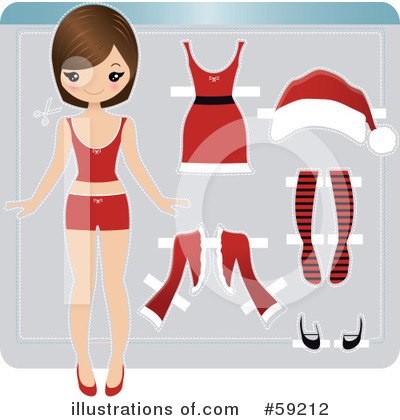 Royalty-Free (RF) Paper Doll Clipart Illustration by Melisende Vector - Stock Sample #59212