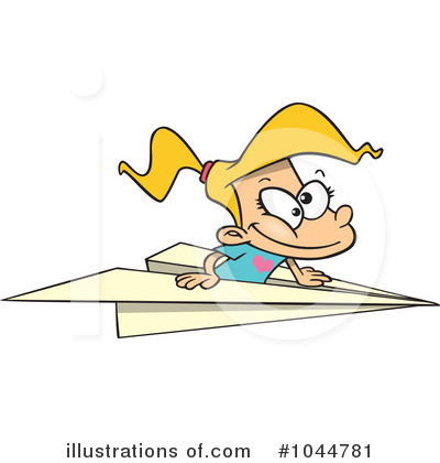 Royalty-Free (RF) Paper Plane Clipart Illustration by toonaday - Stock Sample #1044781