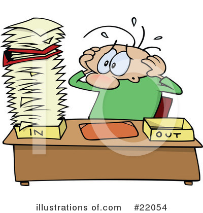 Royalty-Free (RF) Paperwork Clipart Illustration by gnurf - Stock Sample #22054