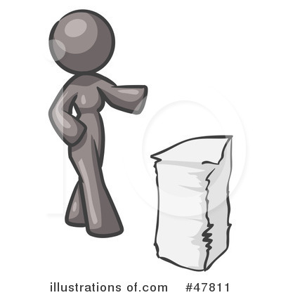 Gray Design Mascot Clipart #47811 by Leo Blanchette