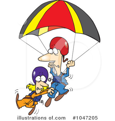 Parachuting Clipart #1047205 by toonaday