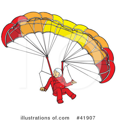 Royalty-Free (RF) Paragliding Clipart Illustration by Snowy - Stock Sample #41907