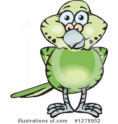Budgie Clipart #1278952 by Dennis Holmes Designs