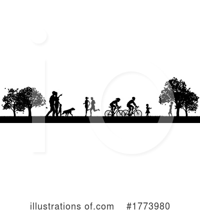Silhouettes Clipart #1773980 by AtStockIllustration