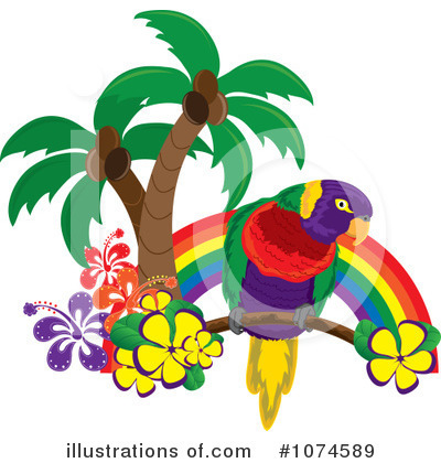 Royalty-Free (RF) Parrot Clipart Illustration by Pams Clipart - Stock Sample #1074589