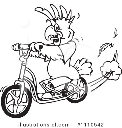Scooter Clipart #1110542 by Dennis Holmes Designs