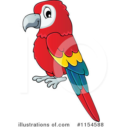 Royalty-Free (RF) Parrot Clipart Illustration by visekart - Stock Sample #1154588