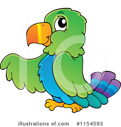 Royalty-Free (RF) Parrot Clipart Illustration by visekart - Stock Sample #1154593