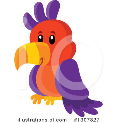 Royalty-Free (RF) Parrot Clipart Illustration by visekart - Stock Sample #1307827