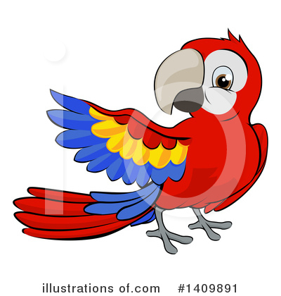 Scarlet Macaw Clipart #1409891 by AtStockIllustration