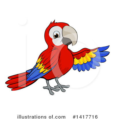 Parrots Clipart #1417716 by AtStockIllustration