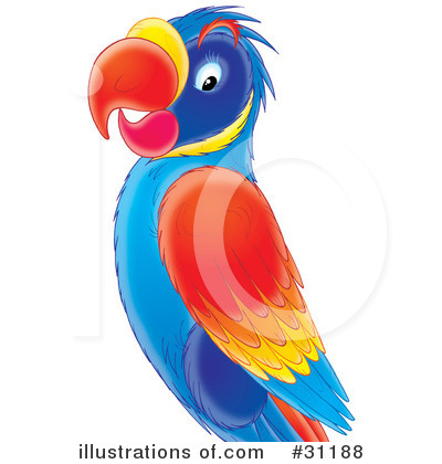 Royalty-Free (RF) Parrot Clipart Illustration by Alex Bannykh - Stock Sample #31188