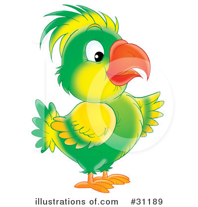 Royalty-Free (RF) Parrot Clipart Illustration by Alex Bannykh - Stock Sample #31189