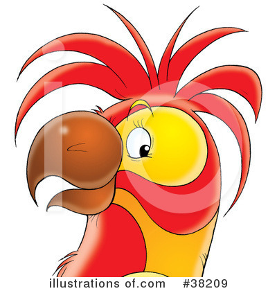 Royalty-Free (RF) Parrot Clipart Illustration by Alex Bannykh - Stock Sample #38209