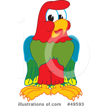 Royalty-Free (RF) Parrot Mascot Clipart Illustration by Mascot Junction - Stock Sample #49593