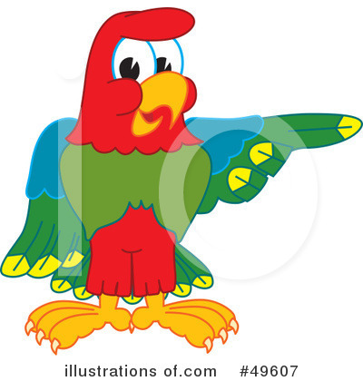 Parrot Mascot Clipart #49607 by Mascot Junction