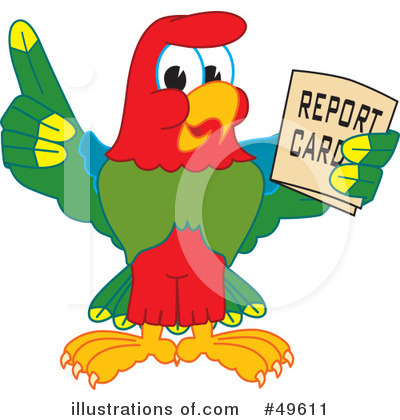 Royalty-Free (RF) Parrot Mascot Clipart Illustration by Mascot Junction - Stock Sample #49611