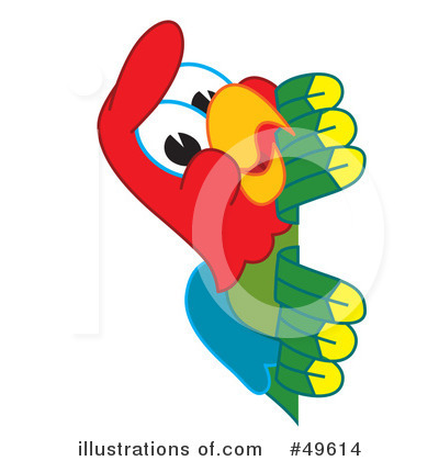 Royalty-Free (RF) Parrot Mascot Clipart Illustration by Mascot Junction - Stock Sample #49614