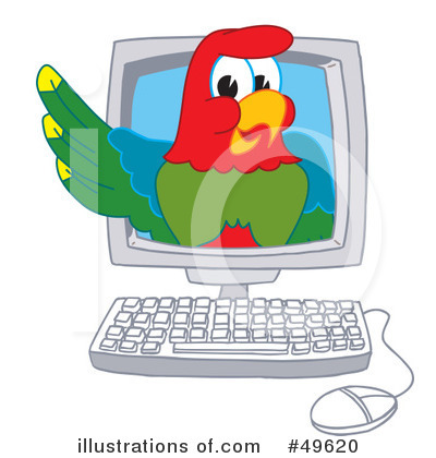 Royalty-Free (RF) Parrot Mascot Clipart Illustration by Mascot Junction - Stock Sample #49620