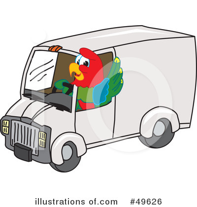 Delivery Van Clipart #49626 by Mascot Junction