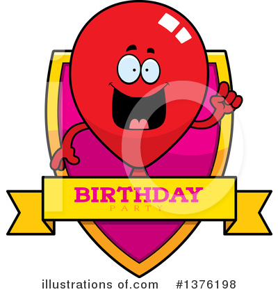 Royalty-Free (RF) Party Balloon Character Clipart Illustration by Cory Thoman - Stock Sample #1376198