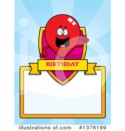 Royalty-Free (RF) Party Balloon Character Clipart Illustration by Cory Thoman - Stock Sample #1376199