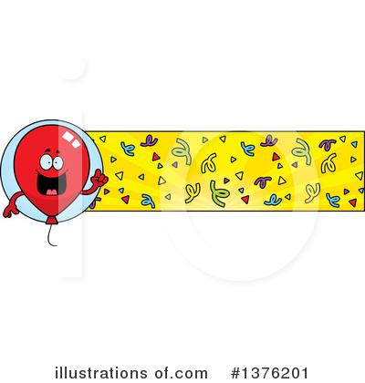 Royalty-Free (RF) Party Balloon Character Clipart Illustration by Cory Thoman - Stock Sample #1376201