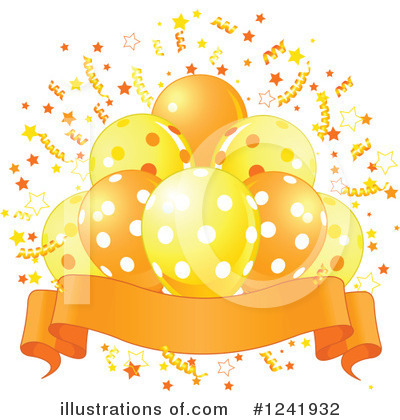 Royalty-Free (RF) Party Balloons Clipart Illustration by Pushkin - Stock Sample #1241932