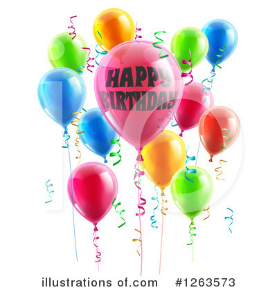 Party Balloons Clipart #1263573 by AtStockIllustration