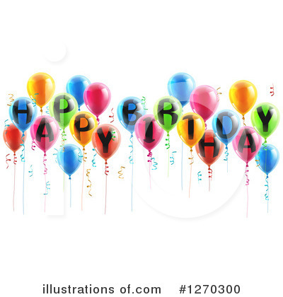 Party Balloons Clipart #1270300 by AtStockIllustration