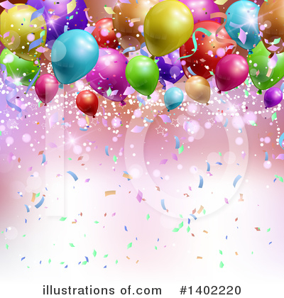 Party Balloons Clipart #1402220 by KJ Pargeter