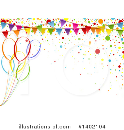 Party Balloons Clipart #1402104 by dero