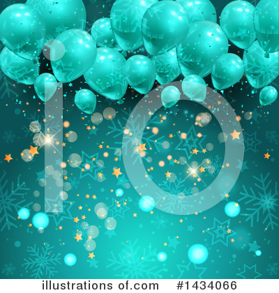 Party Balloons Clipart #1434066 by KJ Pargeter