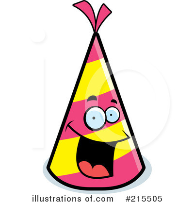 Royalty-Free (RF) Party Hat Clipart Illustration by Cory Thoman - Stock Sample #215505