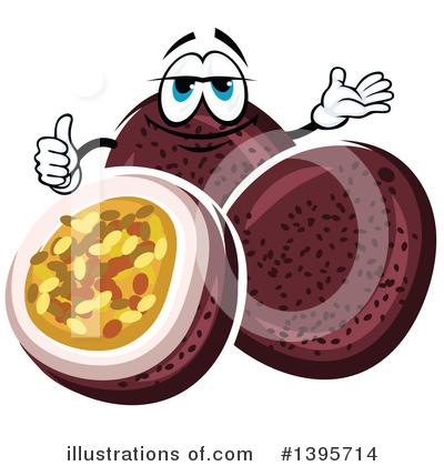 Royalty-Free (RF) Passion Fruit Clipart Illustration by Vector Tradition SM - Stock Sample #1395714