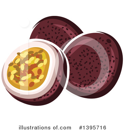 Royalty-Free (RF) Passion Fruit Clipart Illustration by Vector Tradition SM - Stock Sample #1395716
