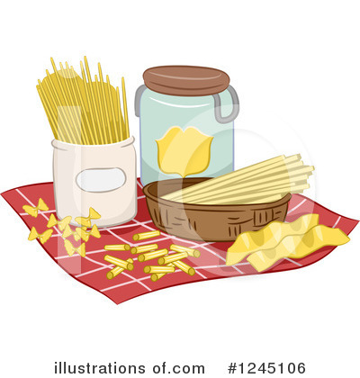 Royalty-Free (RF) Pasta Clipart Illustration by BNP Design Studio - Stock Sample #1245106