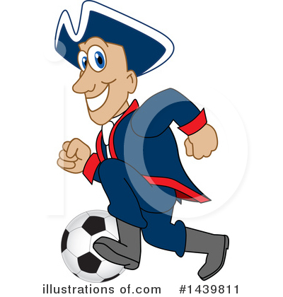 Royalty-Free (RF) Patriot Mascot Clipart Illustration by Mascot Junction - Stock Sample #1439811