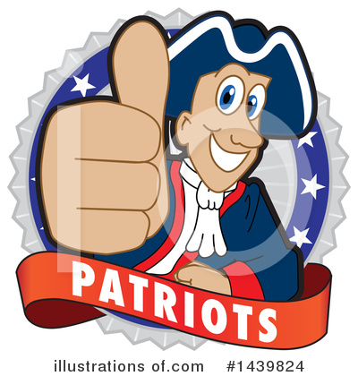 Royalty-Free (RF) Patriot Mascot Clipart Illustration by Mascot Junction - Stock Sample #1439824