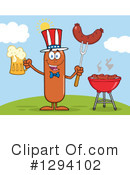Patriotic Sausage Clipart #1294102 by Hit Toon