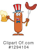 Patriotic Sausage Clipart #1294104 by Hit Toon